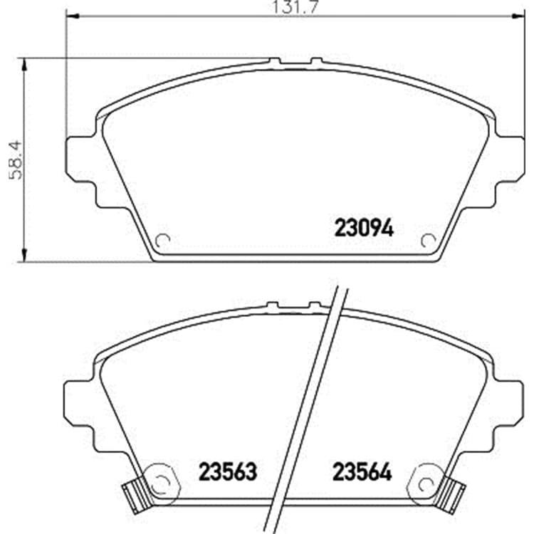 Hella Bremsbel?ge vorne Honda Accord MG Mg Nissan Almera Primera von HELLA