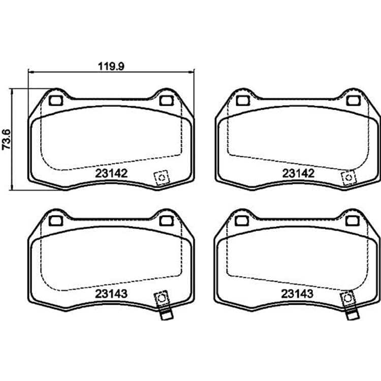 Hella Bremsbel?ge vorne Honda Integra Nissan 350z Skyline von HELLA