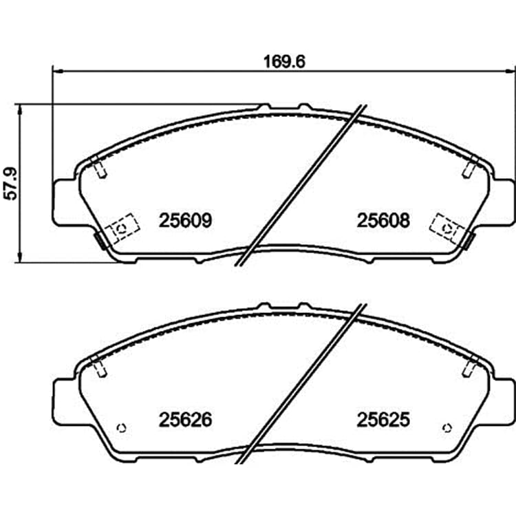 Hella Bremsbel?ge vorne Honda Pilot von HELLA