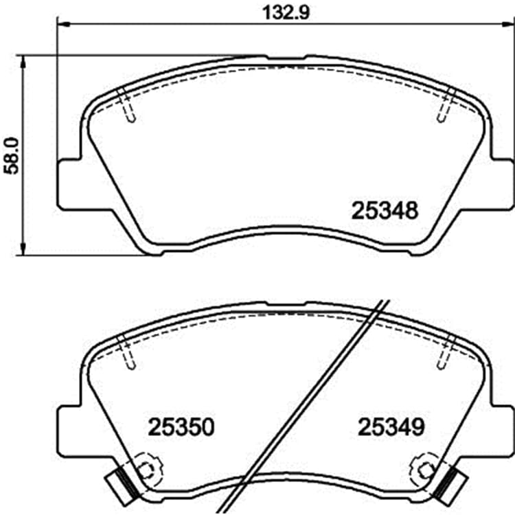 Hella Bremsbel?ge vorne Hyundai Accent I20 Solaris Kia Rio von HELLA