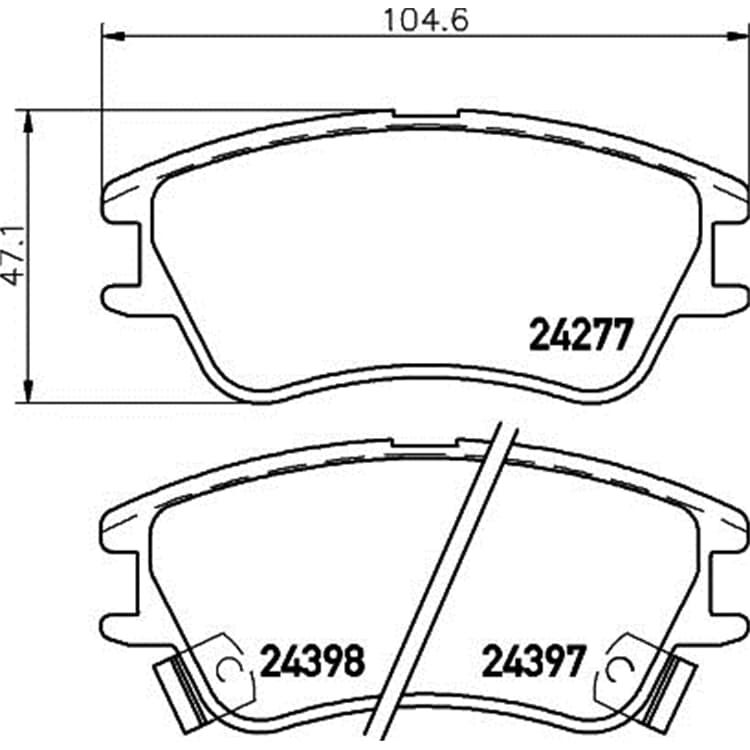 Hella Bremsbel?ge vorne Hyundai Atos von HELLA