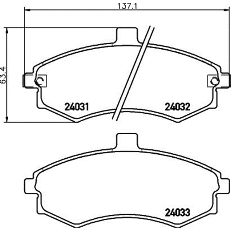 Hella Bremsbel?ge vorne Hyundai Elantra Matrix Kia Cerato von HELLA