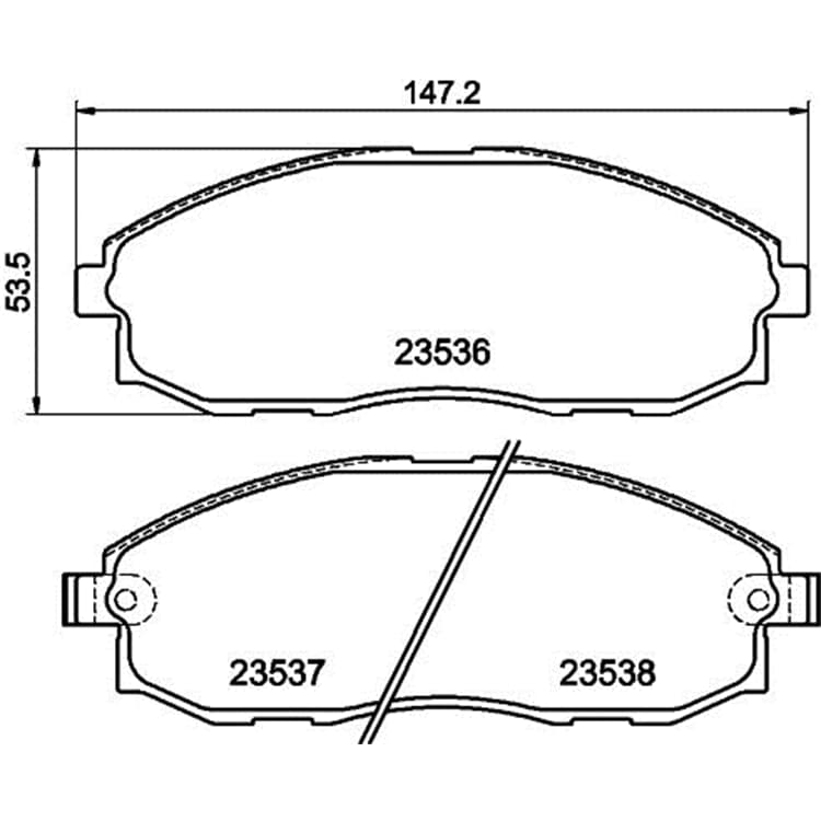 Hella Bremsbel?ge vorne Hyundai H-1 H100 von HELLA