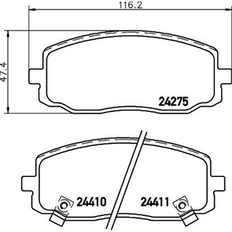 Hella Bremsbel?ge vorne Hyundai I10 Kia Picanto von HELLA