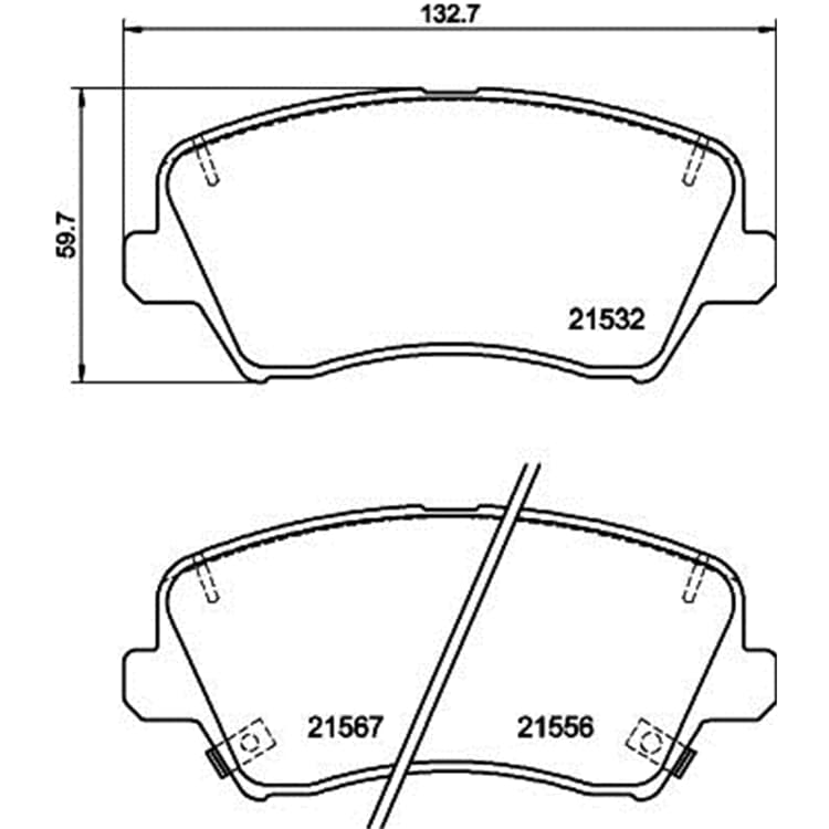 Hella Bremsbel?ge vorne Hyundai I30 Kia Ceed Cerato Pro von HELLA