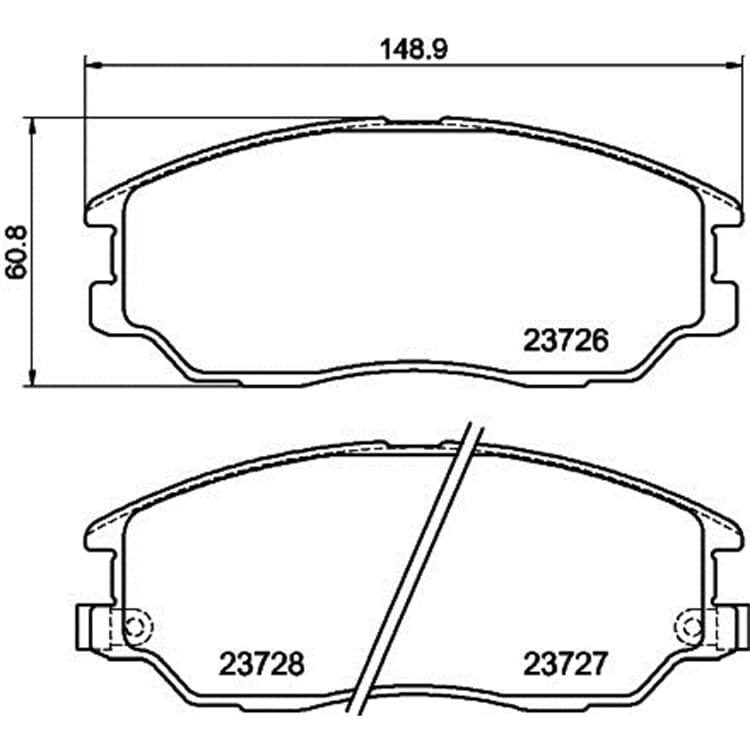 Hella Bremsbel?ge vorne Hyundai Kia Ssangyong von HELLA