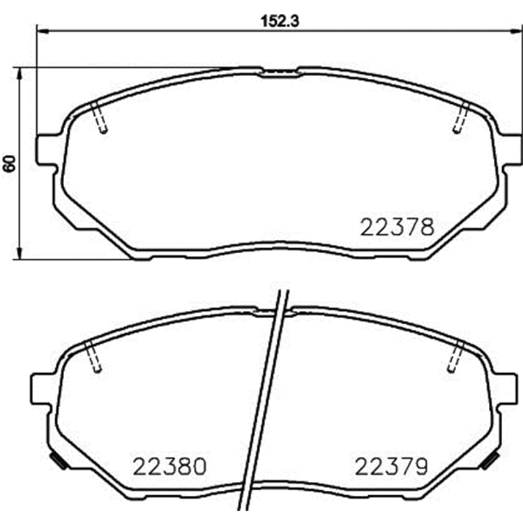 Hella Bremsbel?ge vorne Hyundai Santa Kia Sorento von HELLA