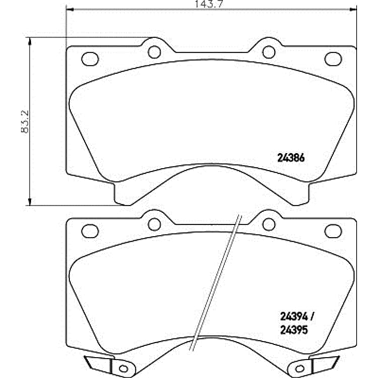 Hella Bremsbel?ge vorne Hyundai Xg Toyota Land Tundra von HELLA