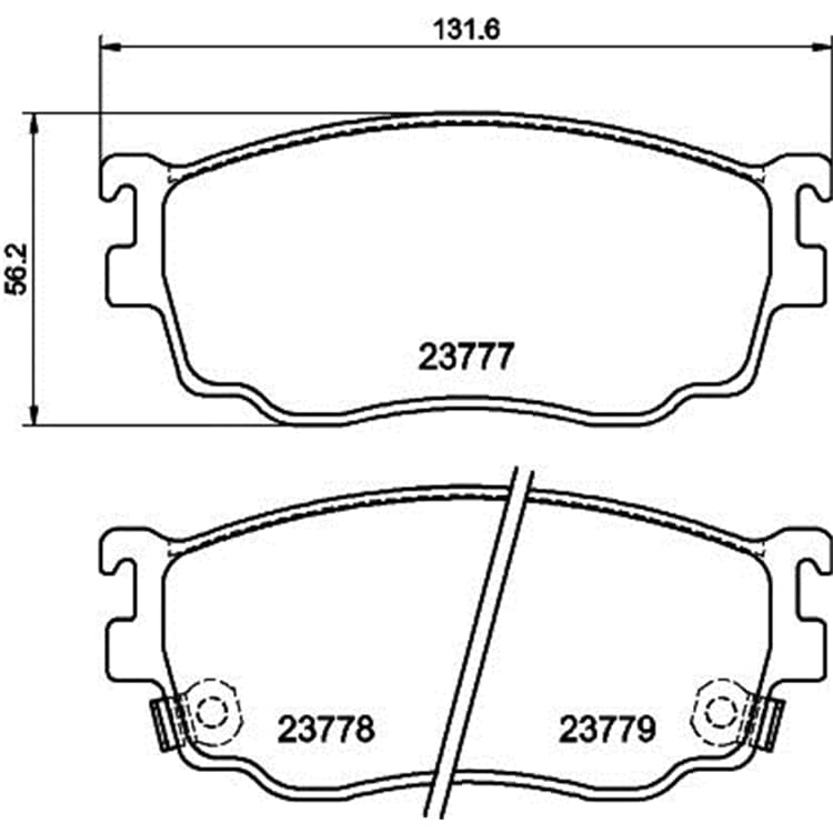 Hella Bremsbel?ge vorne Isuzu Impulse Mazda 626 Premacy von HELLA