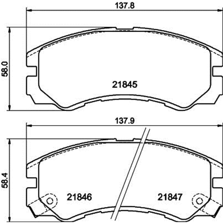 Hella Bremsbel?ge vorne Isuzu Trooper Opel Frontera Monterey von HELLA