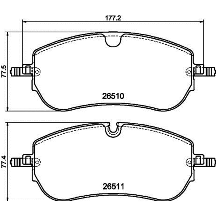 Hella Bremsbel?ge vorne Jaguar E-Pace Land Rover Discovery von HELLA