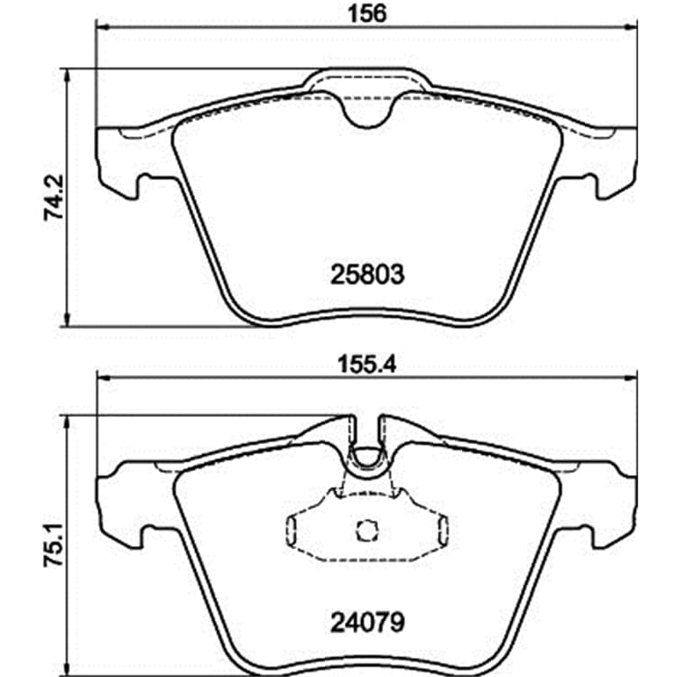 Hella Bremsbel?ge vorne Jaguar F-Type Xf Xj von HELLA