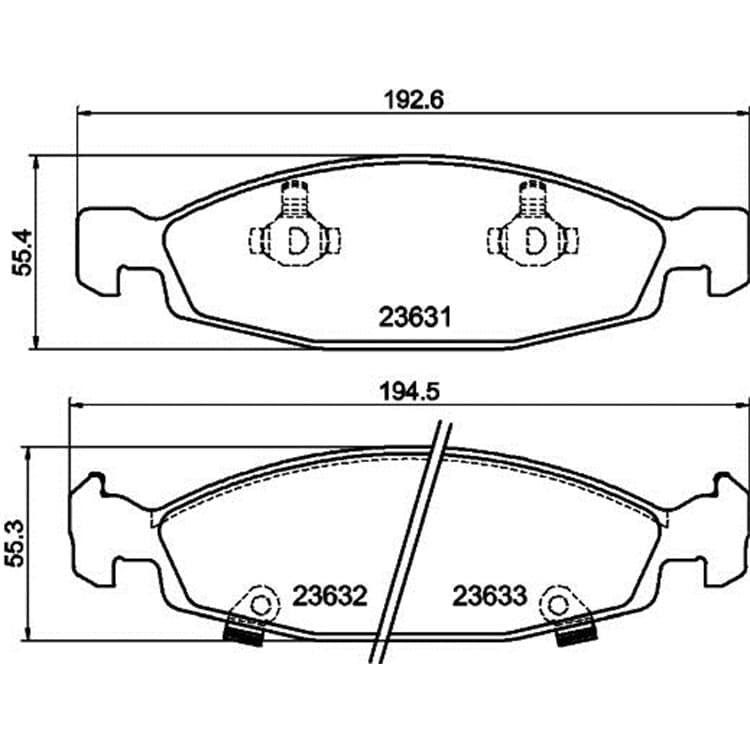 Hella Bremsbel?ge vorne Jeep Cherokee Grand von HELLA