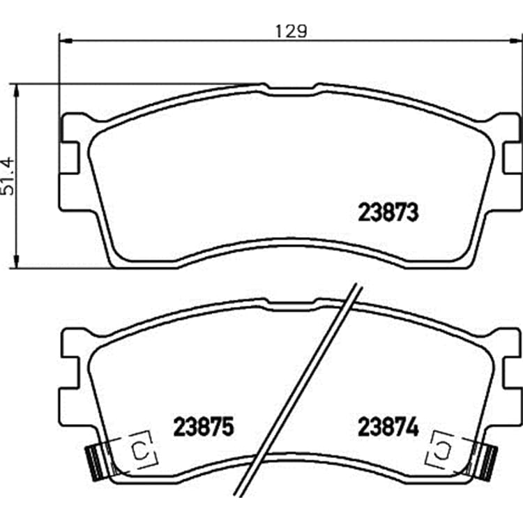 Hella Bremsbel?ge vorne Kia Carens Clarus Rio Roadster Sephia Shuma von HELLA