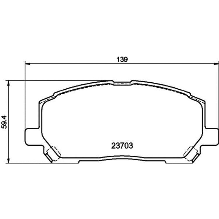 Hella Bremsbel?ge vorne Lexus Rx Toyota Highlander von HELLA