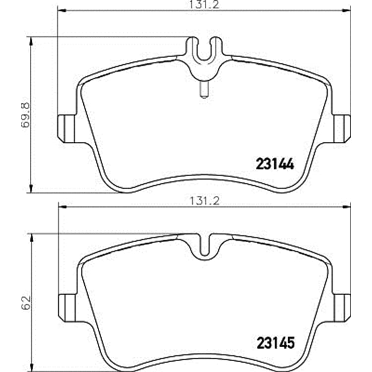 Hella Bremsbel?ge vorne Mercedes C-Klasse Clc-Klasse Clk Slk von HELLA