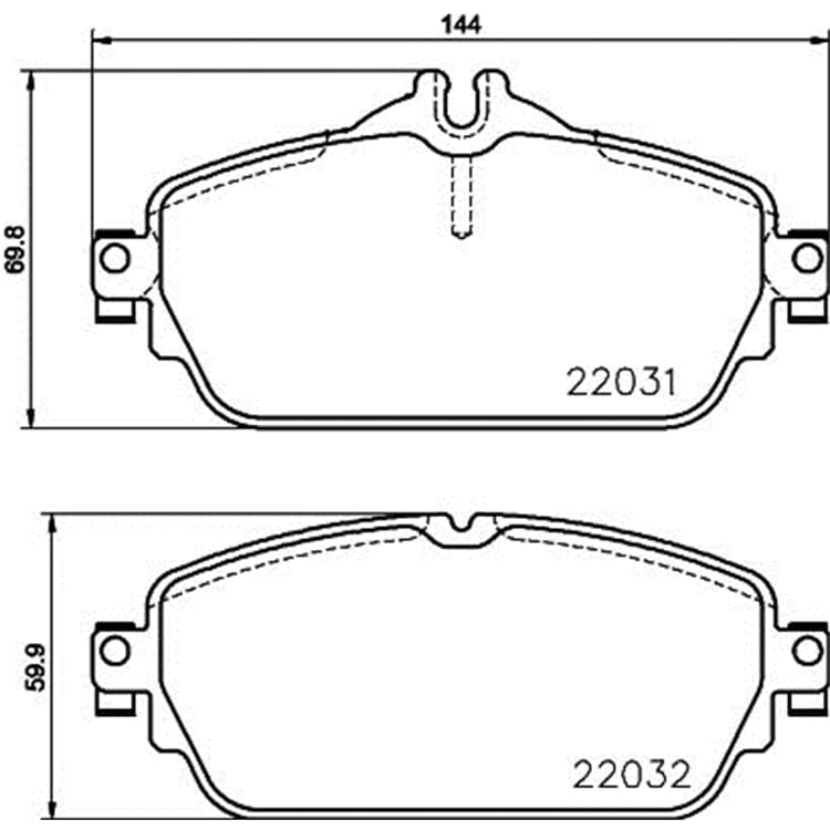 Hella Bremsbel?ge vorne Mercedes C-Klasse E-Klasse von HELLA