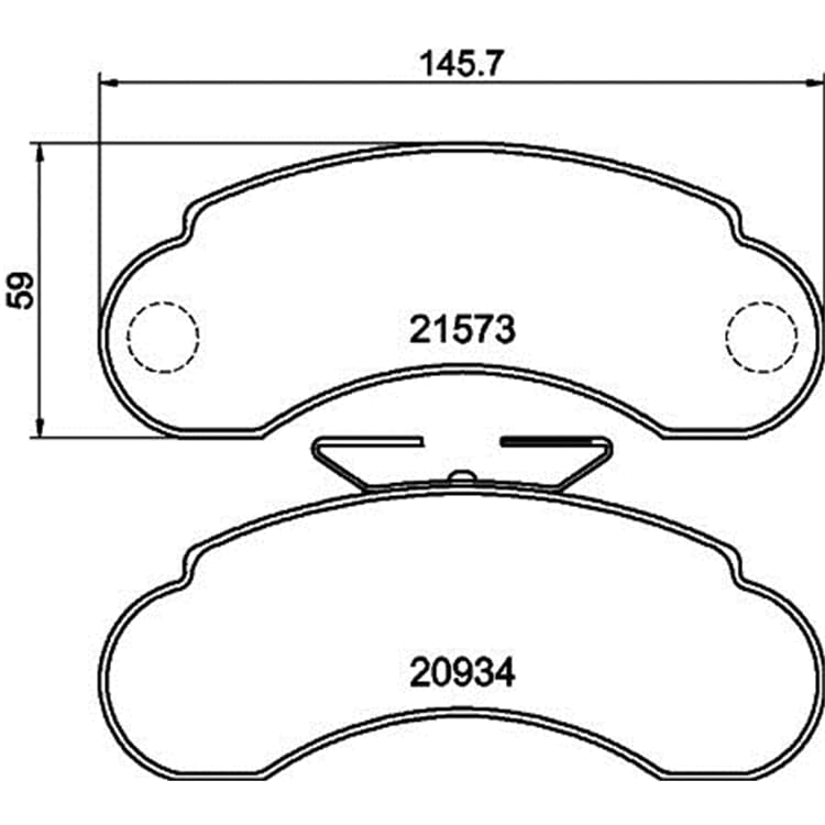 Hella Bremsbel?ge vorne Mercedes Mb von HELLA