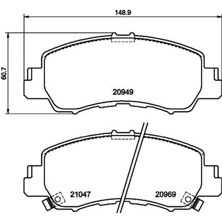 Hella Bremsbel?ge vorne Mitsubishi Eclipse von HELLA