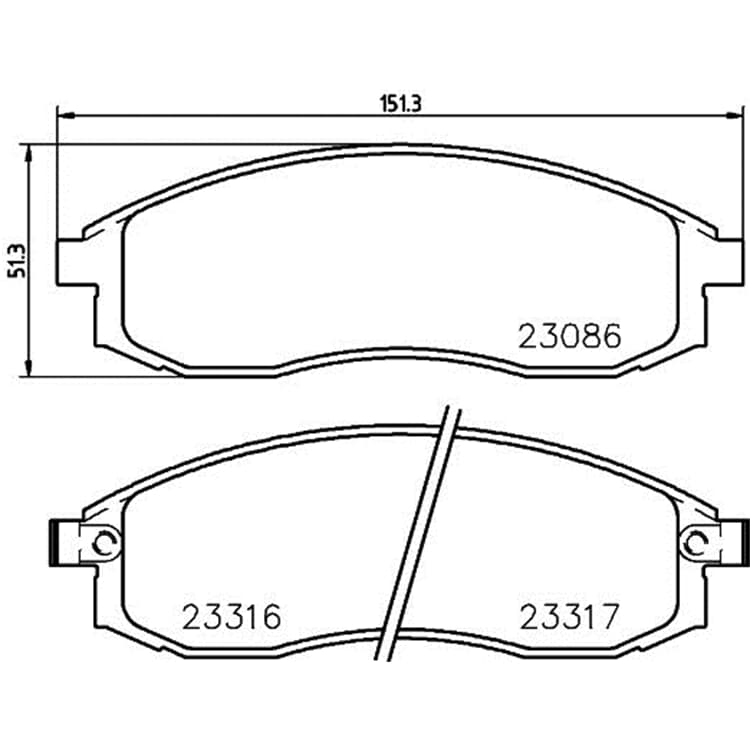 Hella Bremsbel?ge vorne Mitsubishi L200 von HELLA