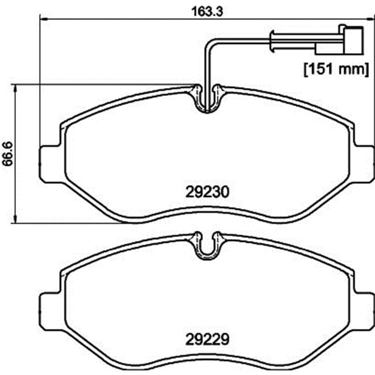 Hella Bremsbel?ge vorne Nissan Cabstar Nt400 von HELLA