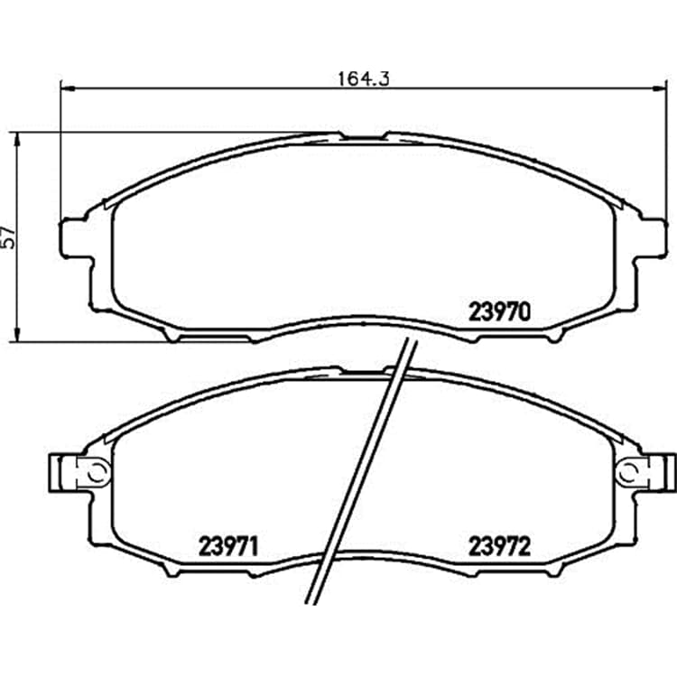 Hella Bremsbel?ge vorne Nissan Navara Np300 Pick von HELLA