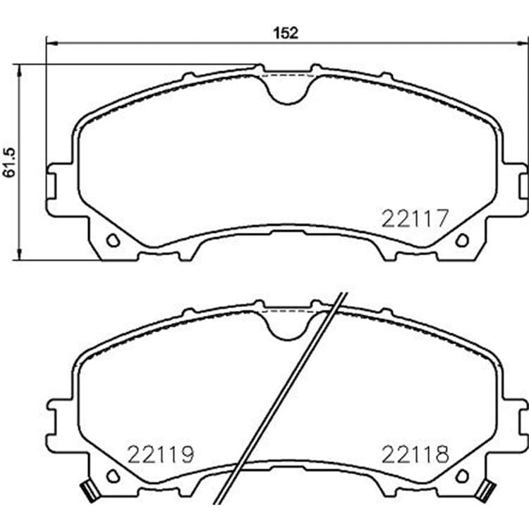 Hella Bremsbel?ge vorne Nissan X-Trail Renault Koleos von HELLA