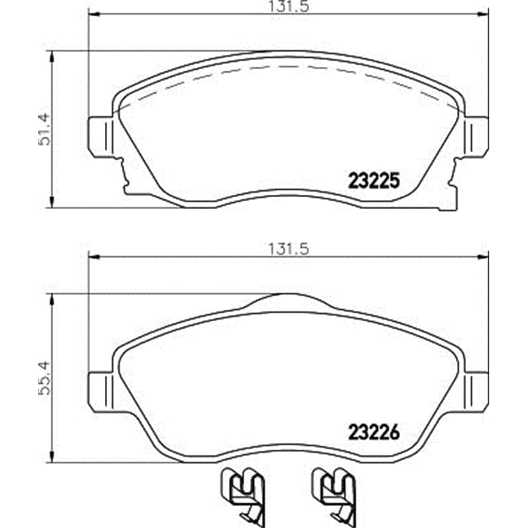 Hella Bremsbel?ge vorne Opel Combo Corsa Meriva Tigra von HELLA