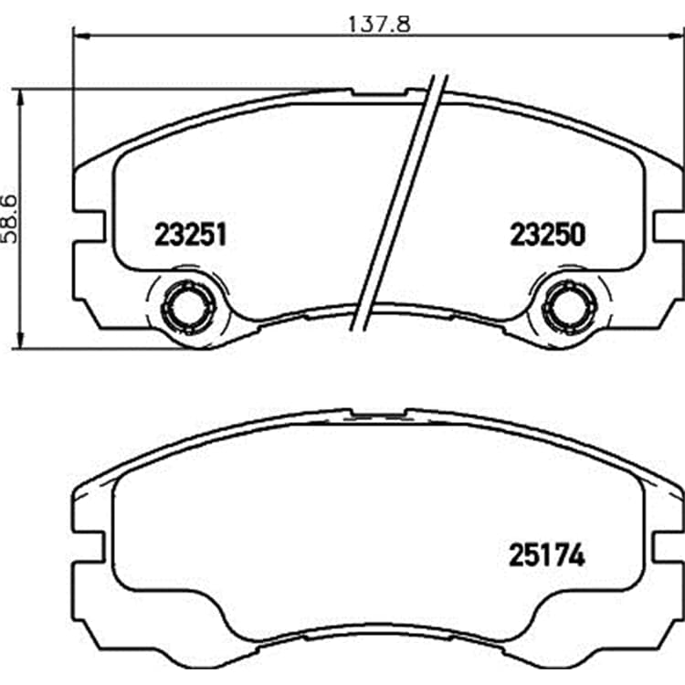 Hella Bremsbel?ge vorne Opel Frontera von HELLA