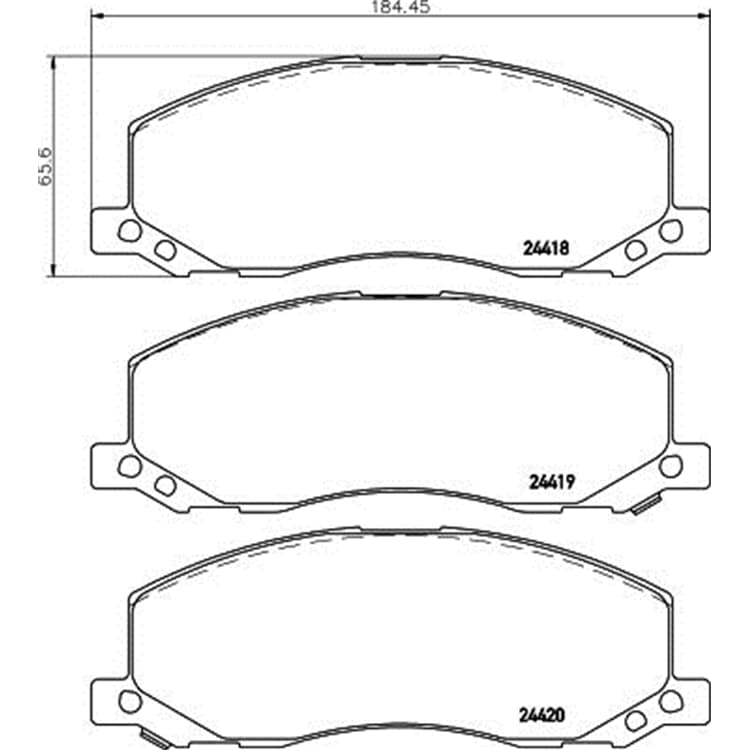 Hella Bremsbel?ge vorne Opel Insignia Saab 9-5 von HELLA