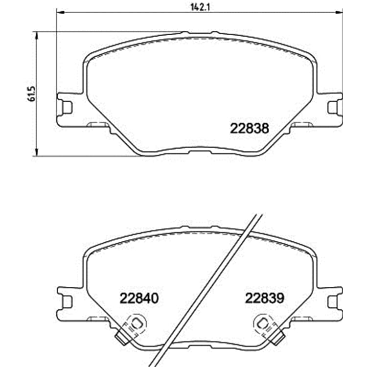 Hella Bremsbel?ge vorne Opel Insignia von HELLA