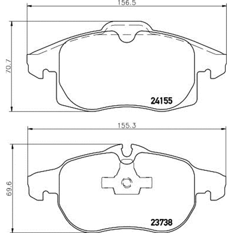 Hella Bremsbel?ge vorne Opel Signum Vectra Saab 9-3 9-3x von HELLA