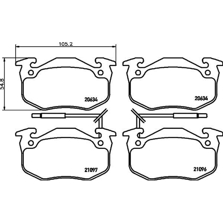 Hella Bremsbel?ge vorne Peugeot 305 Renault Rapid Super Twingo von HELLA