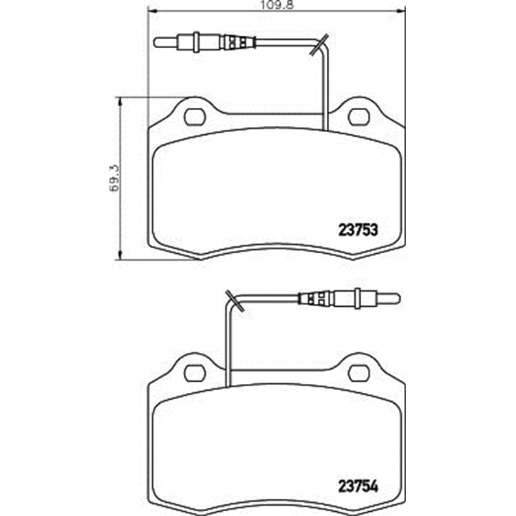 Hella Bremsbel?ge vorne Peugeot 406 von HELLA