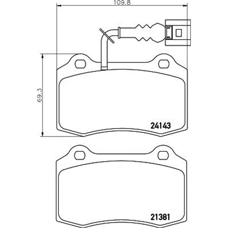 Hella Bremsbel?ge vorne Seat Leon von HELLA