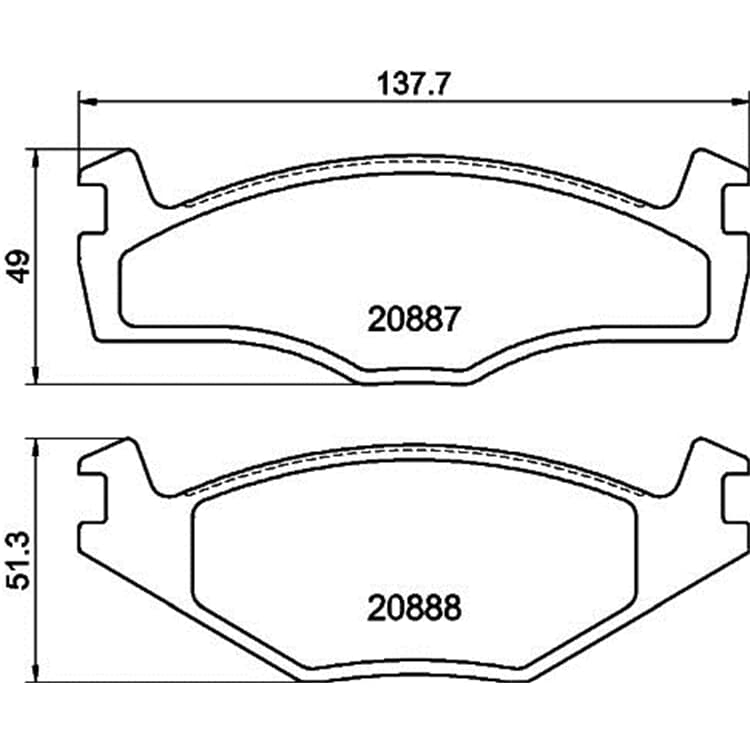 Hella Bremsbel?ge vorne Seat VW von HELLA