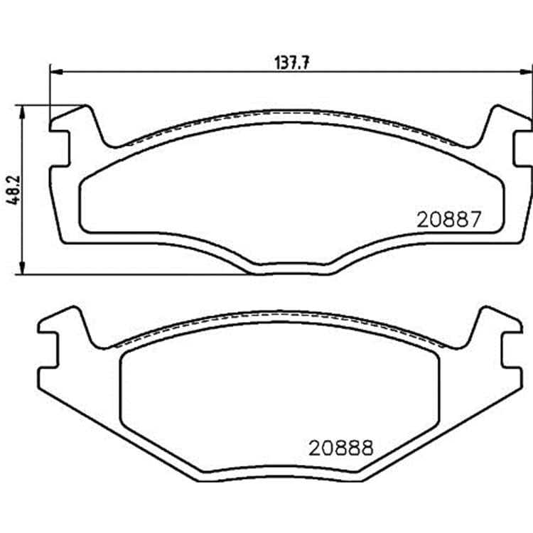 Hella Bremsbel?ge vorne Seat VW von HELLA