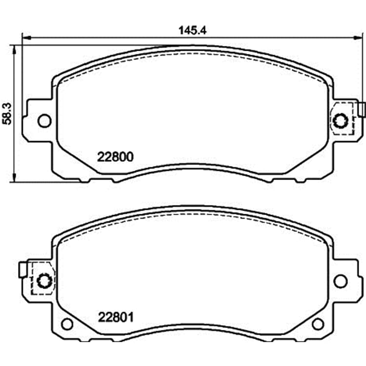 Hella Bremsbel?ge vorne Subaru Forester Impreza Outback Xv von HELLA