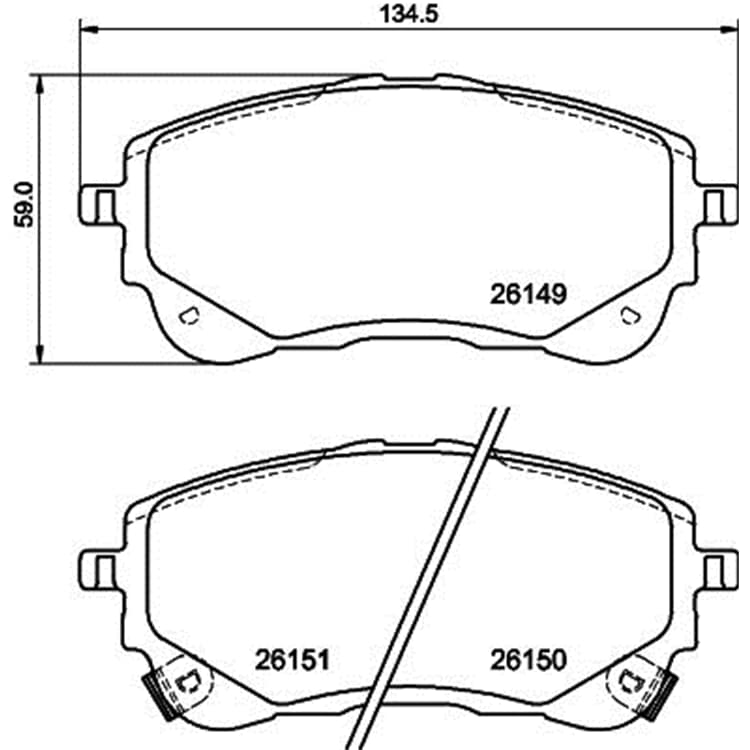 Hella Bremsbel?ge vorne Suzuki Swace Toyota Corolla von HELLA