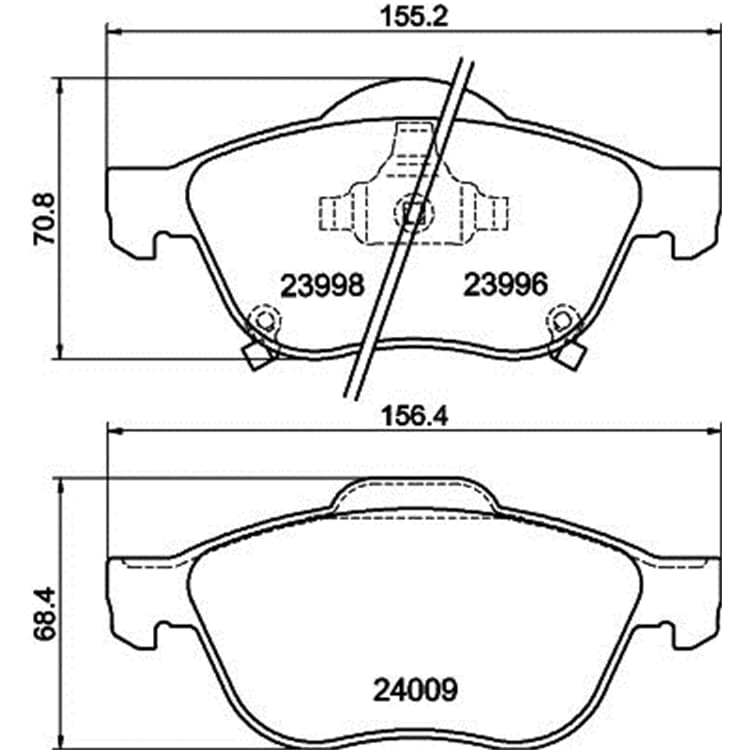 Hella Bremsbel?ge vorne Toyota Avensis von HELLA