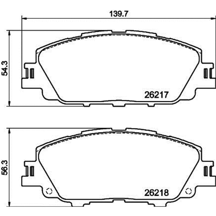 Hella Bremsbel?ge vorne Toyota Corolla Yaris von HELLA