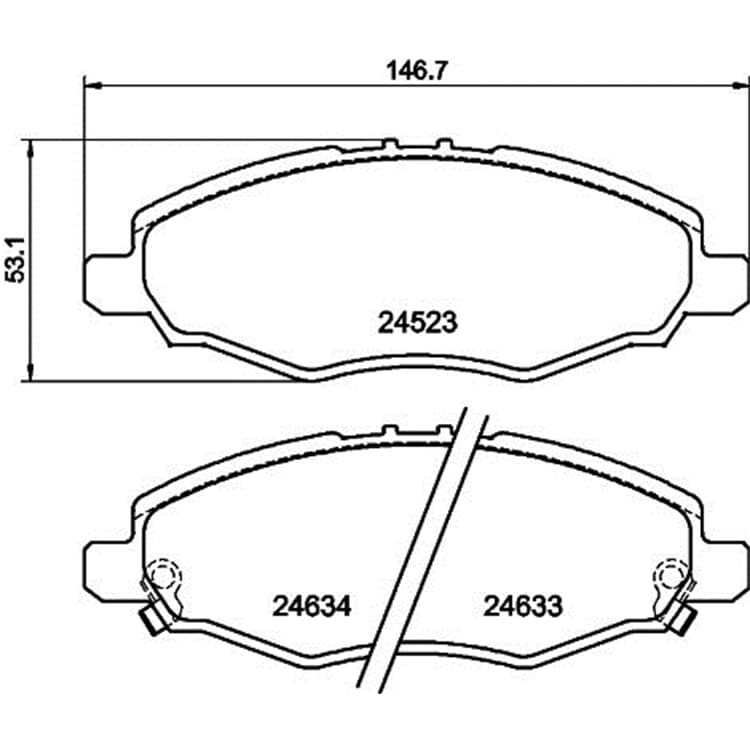 Hella Bremsbel?ge vorne Toyota Hilux von HELLA