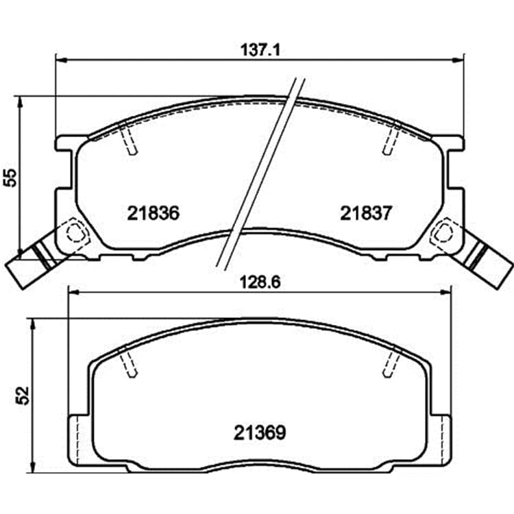 Hella Bremsbel?ge vorne Toyota Previa von HELLA