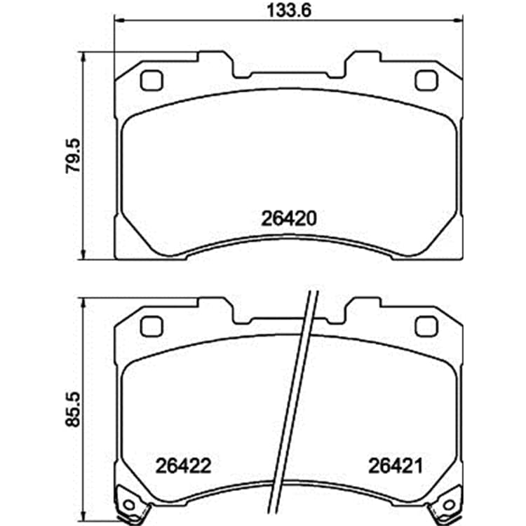 Hella Bremsbel?ge vorne Toyota Yaris von HELLA