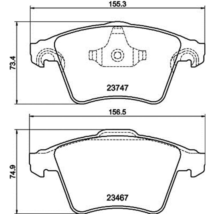 Hella Bremsbel?ge vorne VW California Multivan Transporter von HELLA