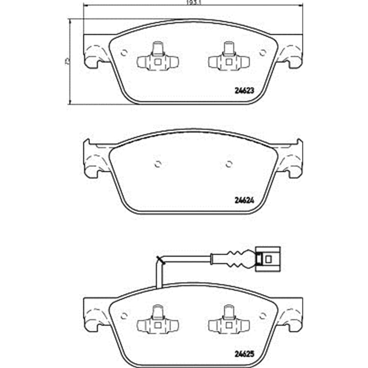 Hella Bremsbel?ge vorne VW California Multivan Transporter von HELLA