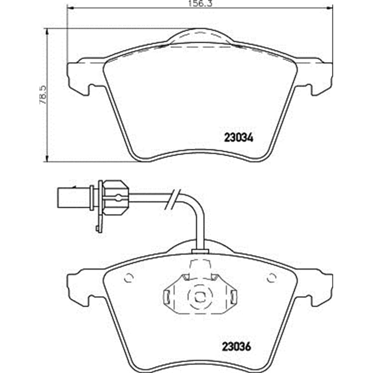 Hella Bremsbel?ge vorne VW California Transporter von HELLA