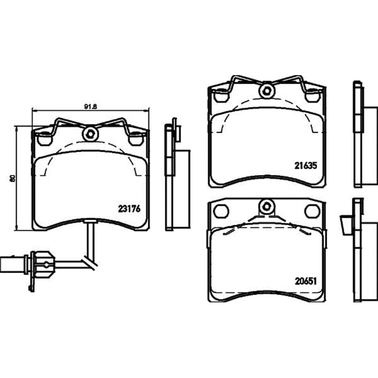 Hella Bremsbel?ge vorne VW California Transporter von HELLA