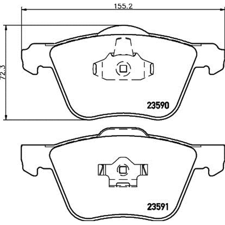 Hella Bremsbel?ge vorne Volvo V70 Xc90 von HELLA