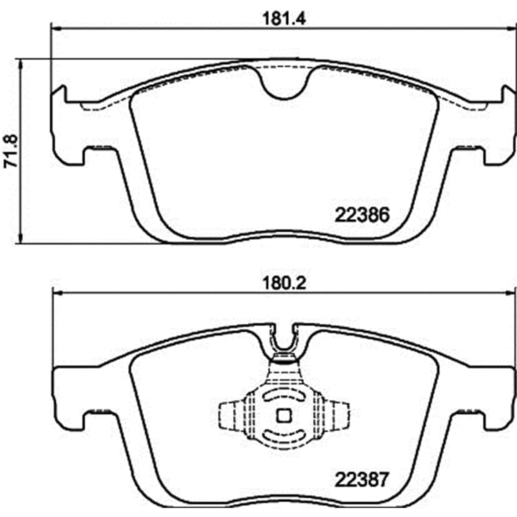 Hella Bremsbel?ge vorne Volvo Xc60 von HELLA